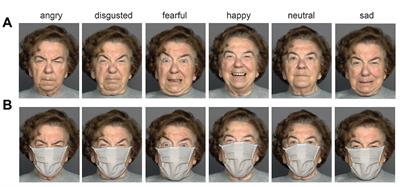 emotions wearing face mask masks reading showing faces different without psychology person frontiersin